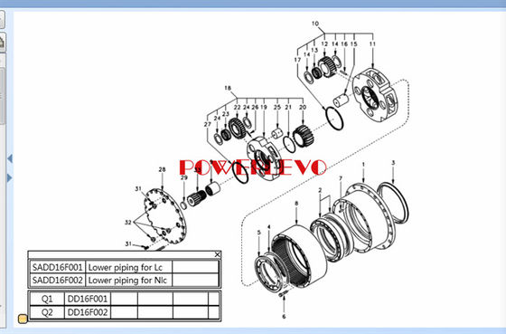 اولین ناقل گرافیک Swing Gearbox Excavator برای ec210 ec210b